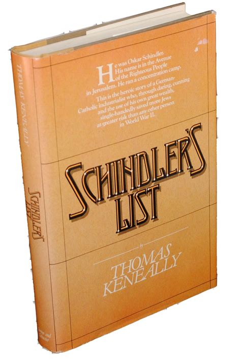 Schindler's List by Thomas Keneally - First printing - 1982 - from Evening Star Books (SKU ...