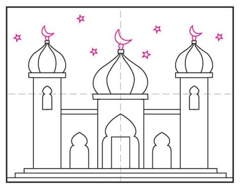 How To Draw A Simple Mosque