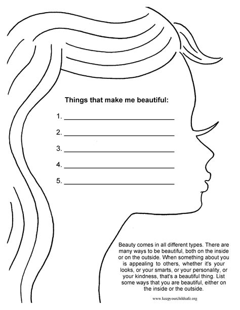 Therapy Worksheets For Low Self Esteem – AlphabetWorksheetsFree.com