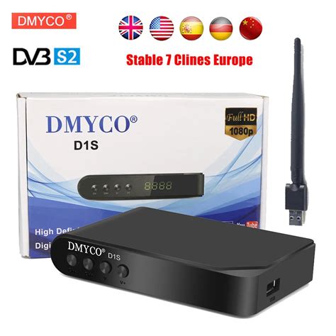 FTA DVB S2 Satellite Receiver Full HD 1080P HD Receptor D1S TV Tuner ...