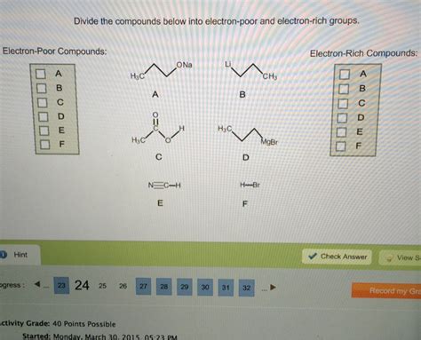 Divide The Compounds Below Into Electron-poor And ... | Chegg.com