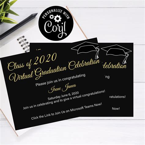 Virtual Graduation Celebration Invitation Virtual Party | Etsy in 2021 ...