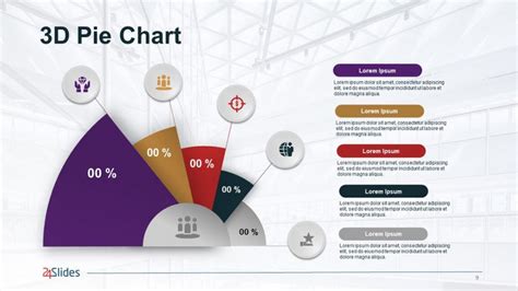 Editable 3D Pie Chart PowerPoint Template