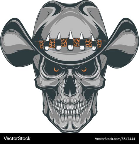 Skull cowboy Royalty Free Vector Image - VectorStock