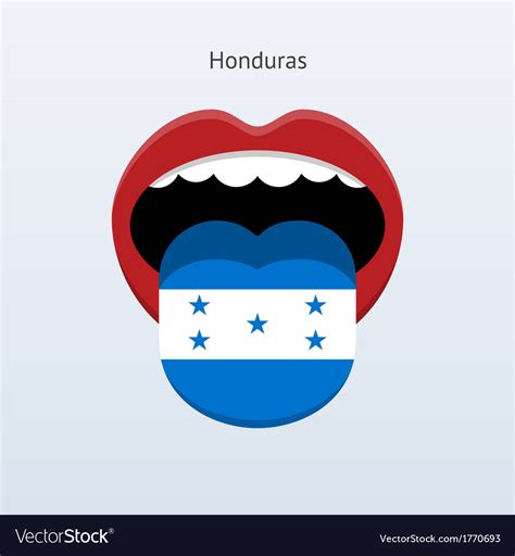 Honduras language Abstract human tongue Royalty Free Vector