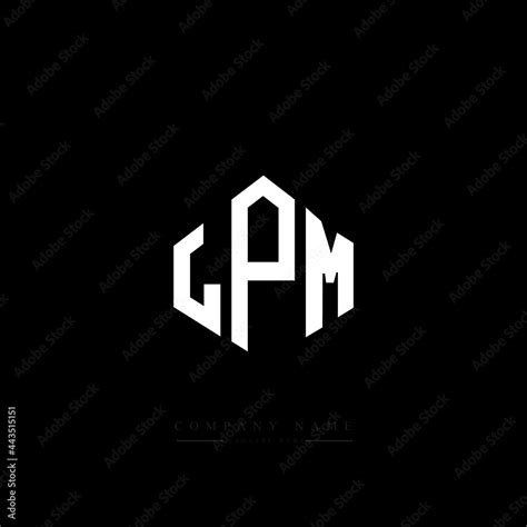 LPM letter logo design with polygon shape. LPM polygon logo monogram. LPM cube logo design. LPM ...