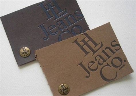 Durable Adhesive Jeans Leather Patch Labels , Custom Leather Shoulder Patches