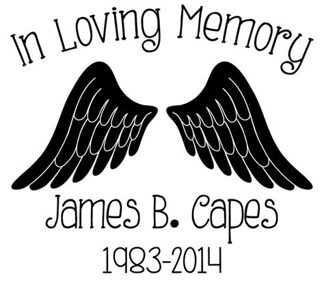 In Loving Memory Car Window Decal With Angel Wings Car | Etsy