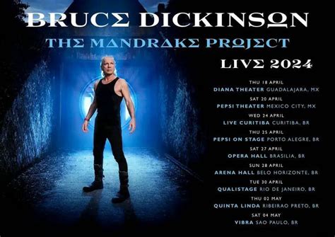 Bruce Dickinson has announced ‘The Mandrake Project’ Latin America Tour 2024