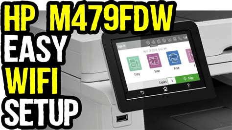 HP Color LaserJet Pro MFP M479fdw Printer Wireless Network Setup - YouTube