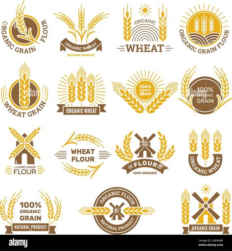 Harvesting flour yellow farming white Stock Vector Images - Alamy