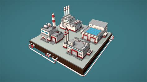 Low Poly Factory - 3D model by Maksim Batyrev (@c3posw01) [b404cba ...