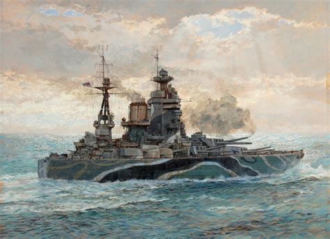 HMS Rodney | Paul Wright RSMA - Marine Artist