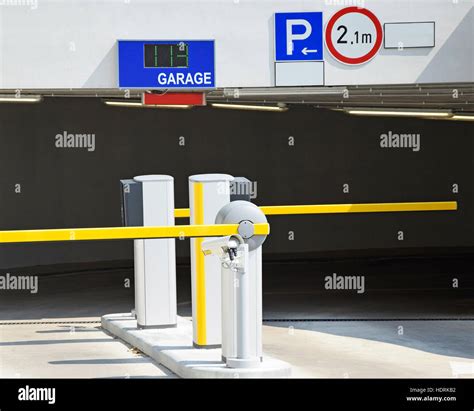 Parking lot gate and entrance Stock Photo, Royalty Free Image: 128983206 - Alamy