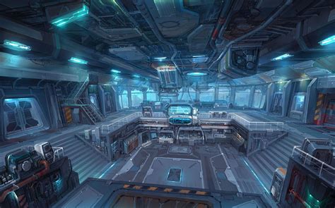 Spaceship interior, Sci fi environment, Spaceship concept