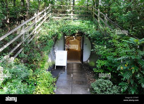 The entrance to the Roman Baths Museum, Welwyn Stock Photo - Alamy