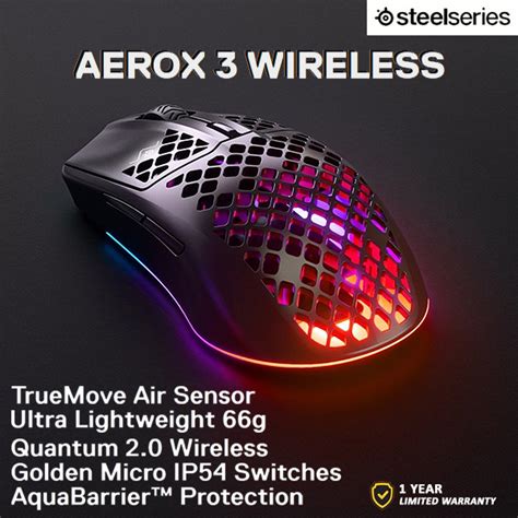 SteelSeries Aerox 3 Wireless Gaming Mouse – iGamerWorld