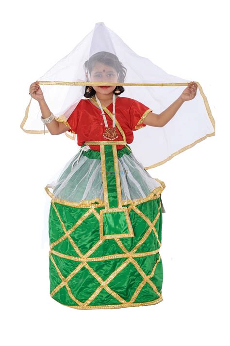 Manipuri Folk Dance Fancy Dress Costume | Fancy dress competition, Fancy dress costumes, Fancy dress