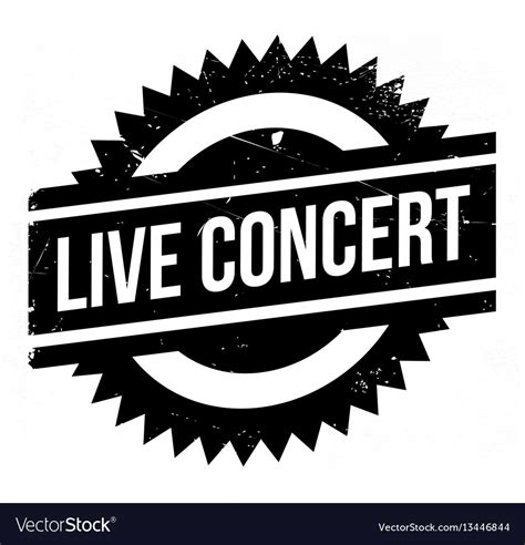 Live concert rubber stamp Royalty Free Vector Image