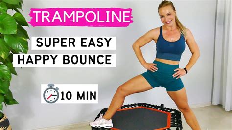 10 minute SIMPLE TRAMPOLINE workout | Rebounder workout | Trampoline ...