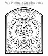 Love Birds Coloring Page sketch template