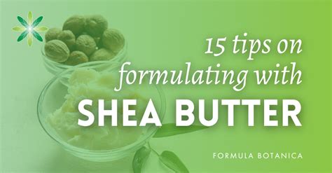 15 tips on formulating with shea butter - Formula Botanica