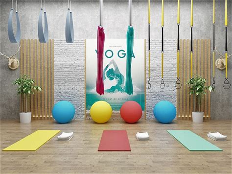 3D yoga studio set - TurboSquid 1568516