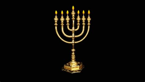 Seamless Looping Shot Of Menorah With Candles. Stock Footage Video ...