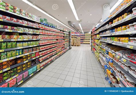 Aisles of a Supermarket, Grocery Store Editorial Stock Image - Image of ...