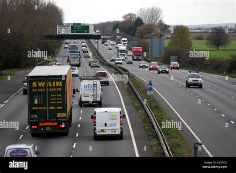 TRAFFIC ON A14 IN CAMBRIDGE Stock Photo - Alamy