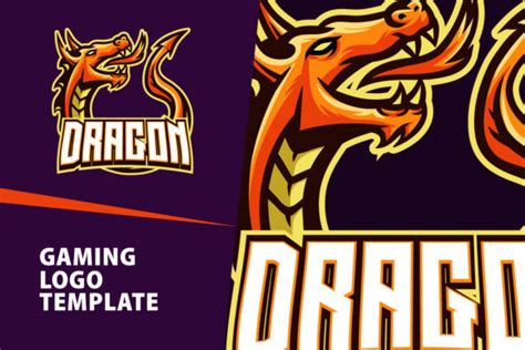 Orange Dragon Mascot Gaming Logo Design Graphic by sixtwenty studio ...