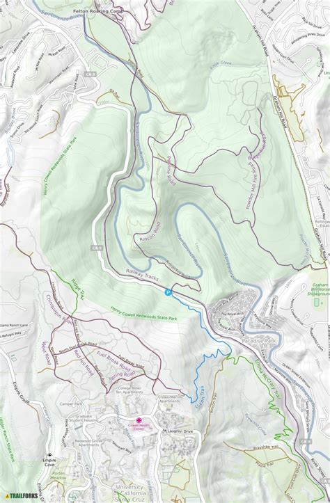 Henry Cowell State Park Map – Map Of California Coast Cities