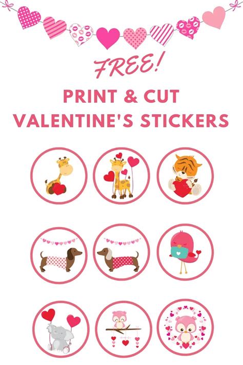 Free Printable Valentine's Day Stickers ~ Crafting a Family