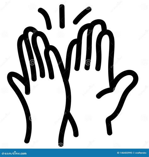 High Five Vector Illustration by Crafteroks Stock Vector - Illustration of hand, sign: 146403995