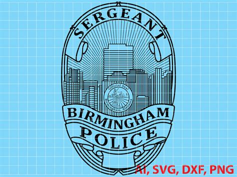 Birmingham Alabama Police Sergeant Badge, Logo, Seal, Custom, Ai ...