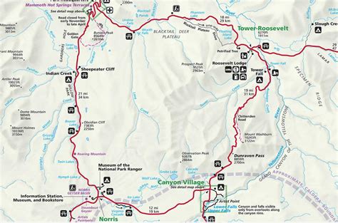 YellowStone North Loop Map | Summer road trip, Detailed map, Map