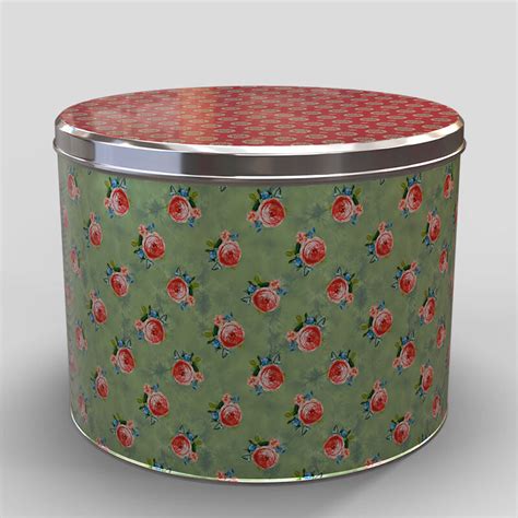 Custom Round Metal Tins: Storage Tins for Cakes, Biscuits etc