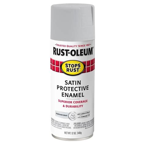 Rust-Oleum Stops Rust Satin Parisian Gray Spray Paint (Actual Net ...