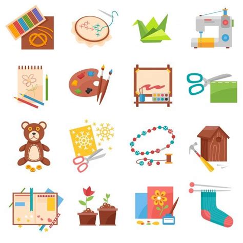 Free Vector | Hobbies icons set | Icon set, Free icon set, Holiday icon