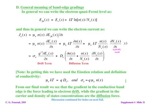 PPT - The Fermi function and the Fermi level The occupancy of semiconductor energy levels ...