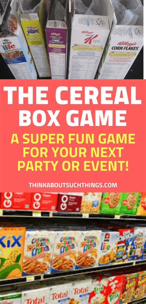 How to Play the Epic Cereal Box Game [with Video] in 2021 | Cereal, Cereal box, Games