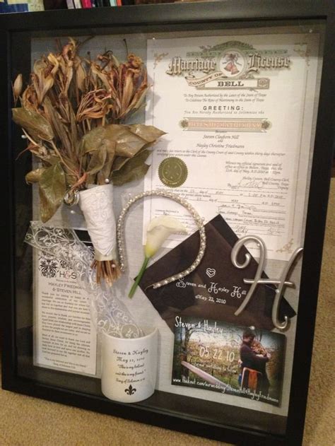 Shadow Box Frame For Wedding Bouquet