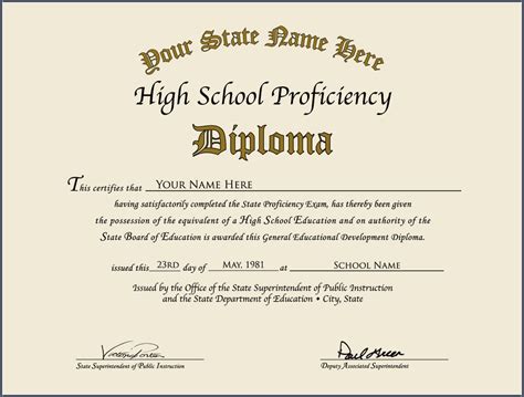 Fake High School Equivalency Diplomas - Design 3