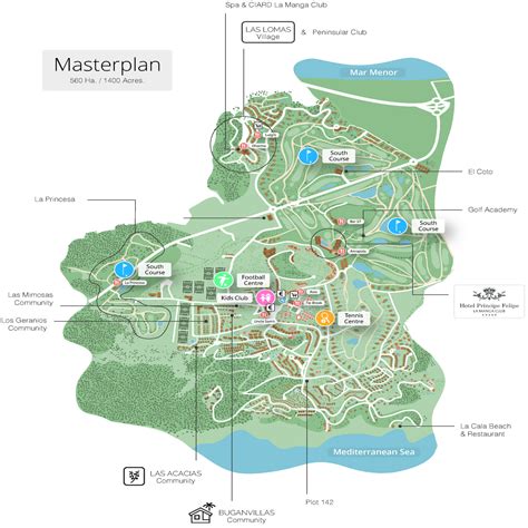 La Manga Club Master Map – New Apartments & Villas @ La Manga Club Resort