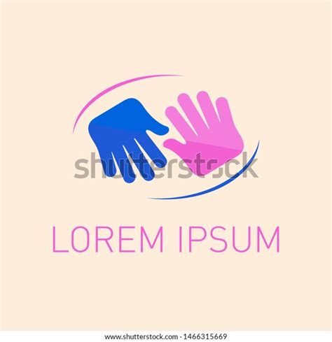 Two Hands Logo Design Concept Flat Stock Vector (Royalty Free) 1466315669 | Shutterstock