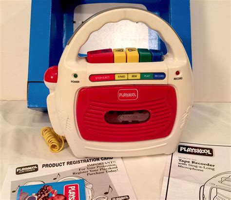 Playskool Cassette Tape Recorder Player Sing Along Single Microphone ...