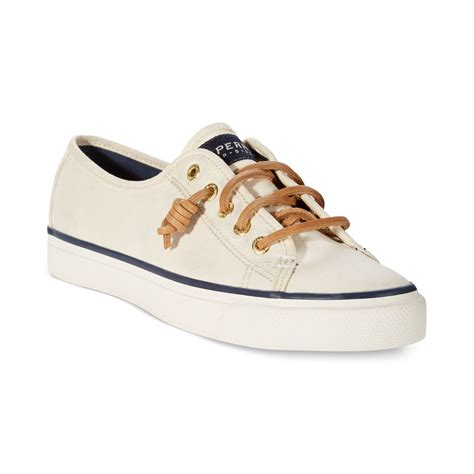 Sperry top-sider Women's Seacoast Canvas Sneakers in White (Ivory) | Lyst