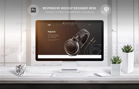 Responsive Mockup Designer Desk | Desk design, Mockup, Photoshop shapes