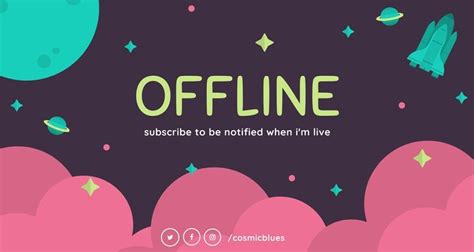 Pink Clouds Cute Cosmic General Twitch Banner - Templates by Canva