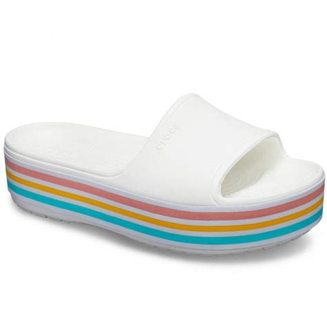 Crocs Crocband Platform Slide Womens Slip On Sandals - Women from ...